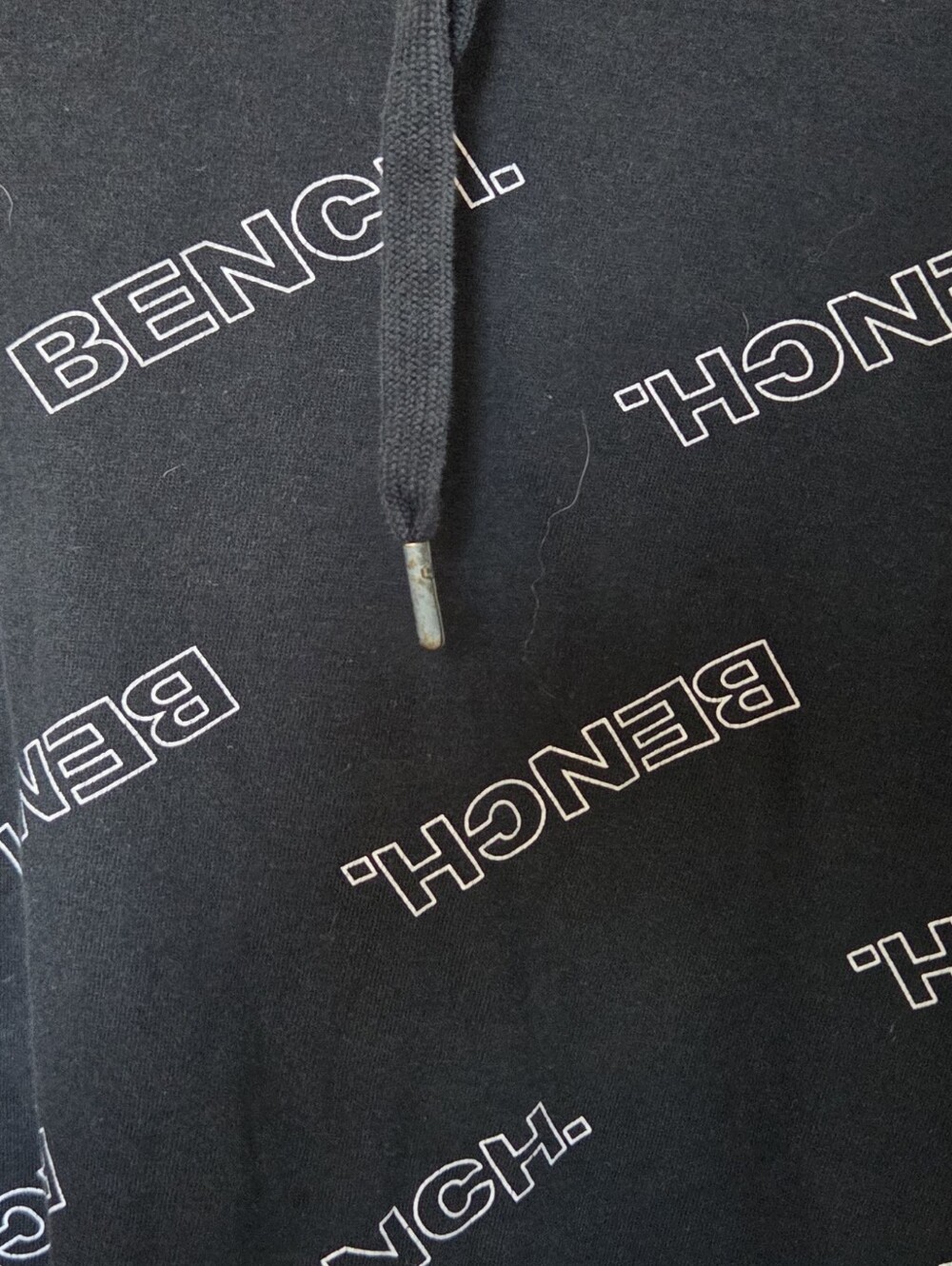 Bench Black Logo Crewneck Hoodie Sweater - Picture 3 of 4